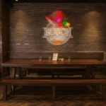 vibrant neon busch light sign quack one open design display best selling.webp
