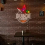 vibrant neon busch light sign quack one open design display best selling.webp
