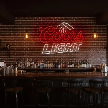 vibrant neon coors light sign for stylish bar decor fashion forward.webp