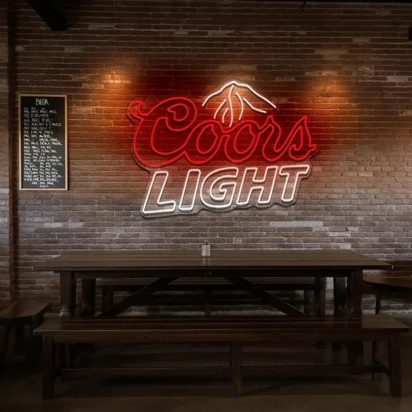 vibrant neon coors light sign for stylish bar decor premium grade.webp
