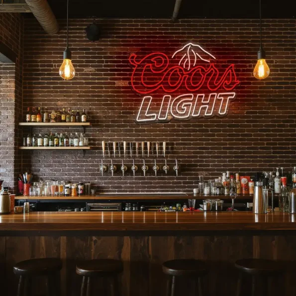 vibrant neon coors light sign for stylish bar decor trendy.webp
