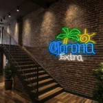 vibrant neon corona extra sign with palm tree and sun design best selling.webp