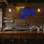 vibrant neon miller lite sign design for perfect home bar decor best selling.webp