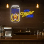 vibrant neon signs celebrate miller lite with style and elegance best selling.webp