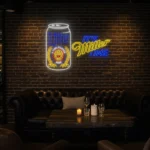 vibrant neon signs celebrate miller lite with style and elegance best selling.webp