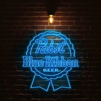 vibrant pabst blue ribbon neon sign for beer lovers and collectors best selling.webp