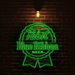 vibrant pabst blue ribbon neon sign for beer lovers and collectors best selling.webp