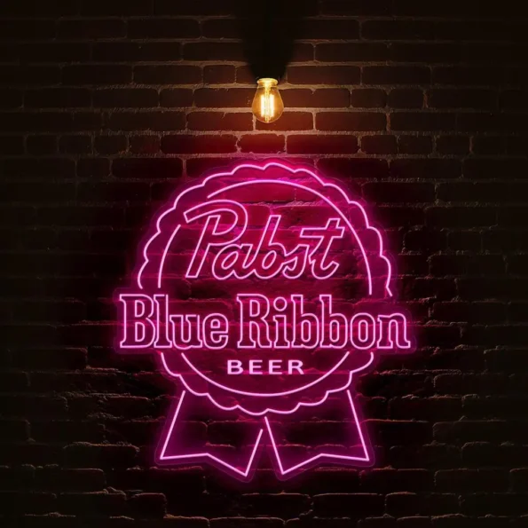 vibrant pabst blue ribbon neon sign for beer lovers and collectors latest model.webp