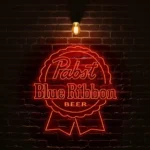 vibrant pabst blue ribbon neon sign for beer lovers and collectors best selling.webp