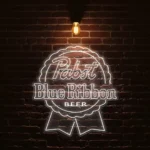 vibrant pabst blue ribbon neon sign for beer lovers and collectors best selling.webp