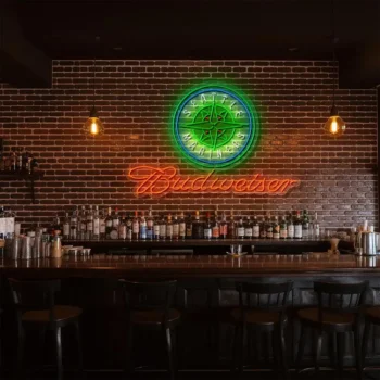 vibrant seattle mariners neon sign art for sports bar decoration fashion forward.webp