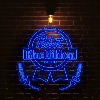 vintage neon pabst blue ribbon beer sign for home bar decor fashion forward.webp
